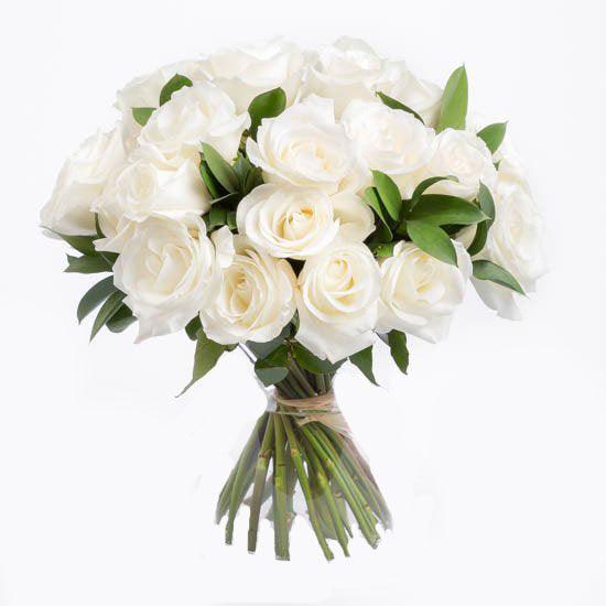 White Rose Hand tied - Rams florists