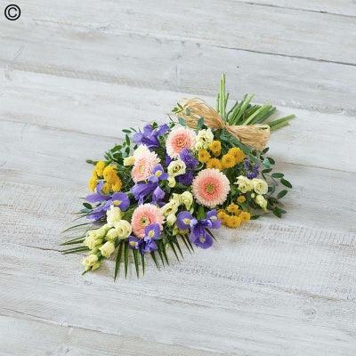 Lemon and Blue Sheaf - Rams florists