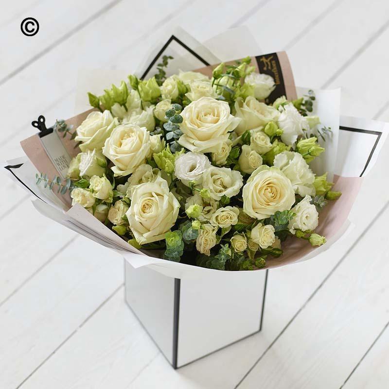 Beautifully Simple Bouquet White - Rams florists