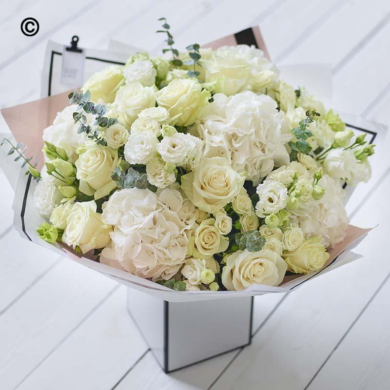 Beautifully Simple Bouquet White - Rams florists