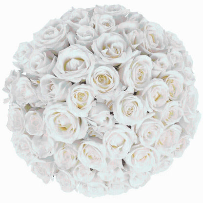 LUXURY WHITE ROSES BOUQUET