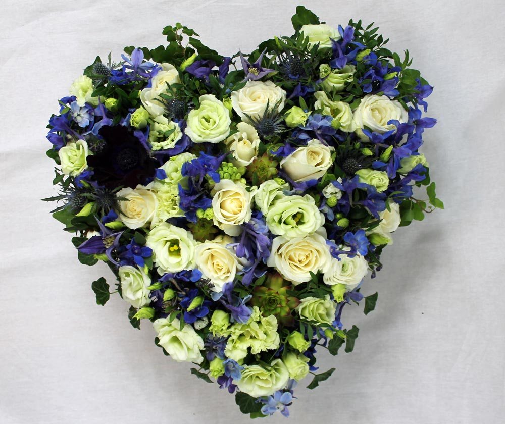 Blue & white heart