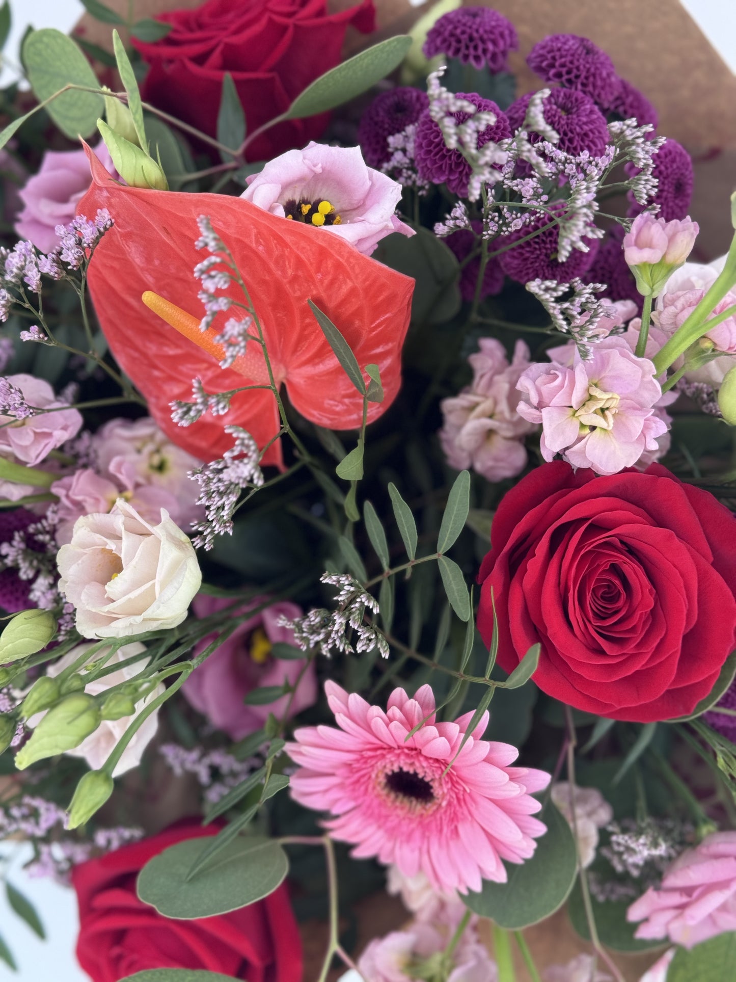 Bright hand tied bouquets