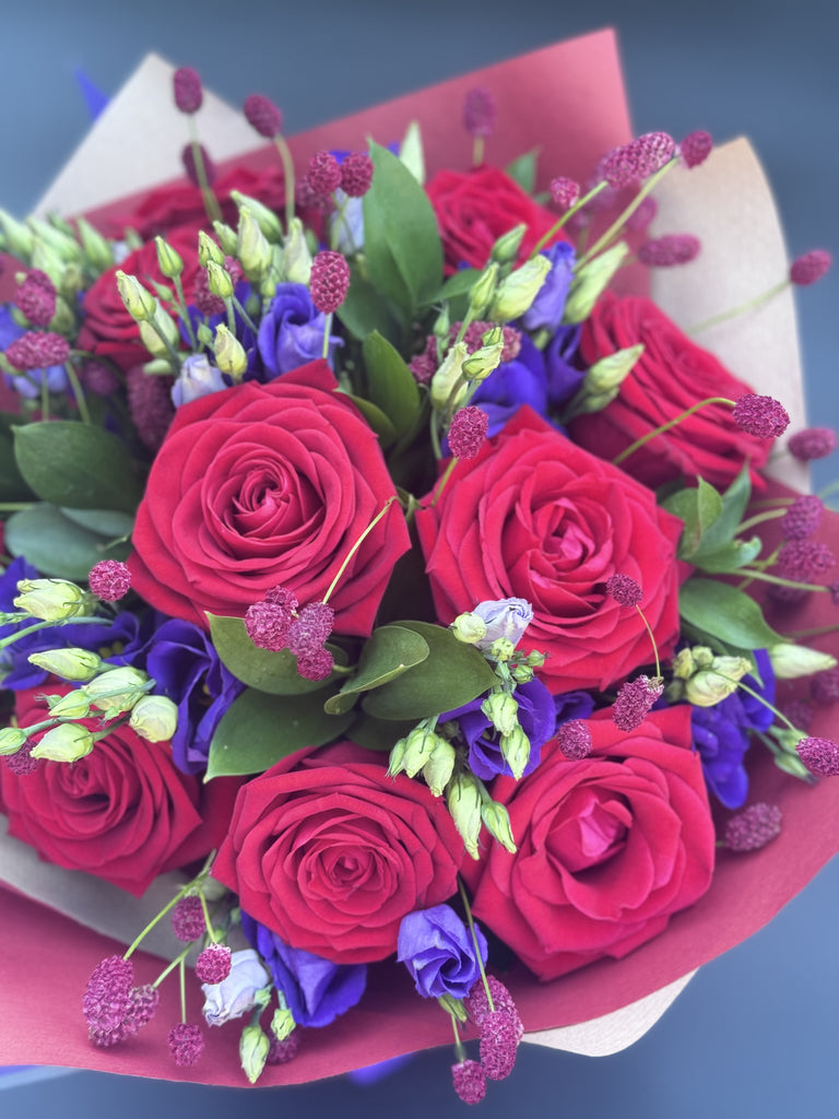 Red Rhapsody Hand Tied Bouquet - Rams florists