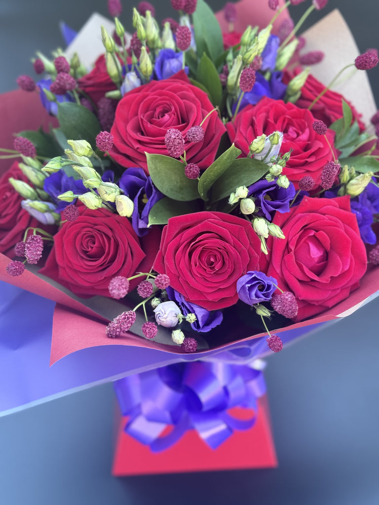 Red Rhapsody Hand Tied Bouquet - Rams florists