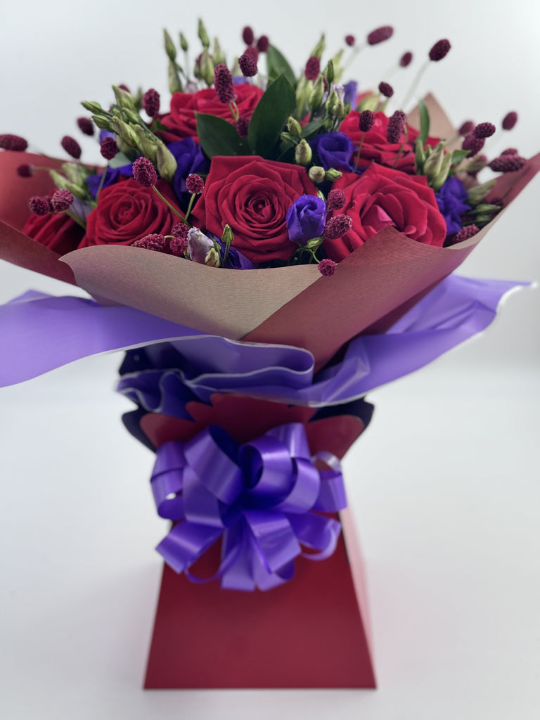 Red Rhapsody Hand Tied Bouquet - Rams florists