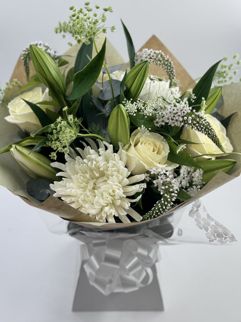 Beautifully Simple Rose and Lily Bouquet - Rams florists