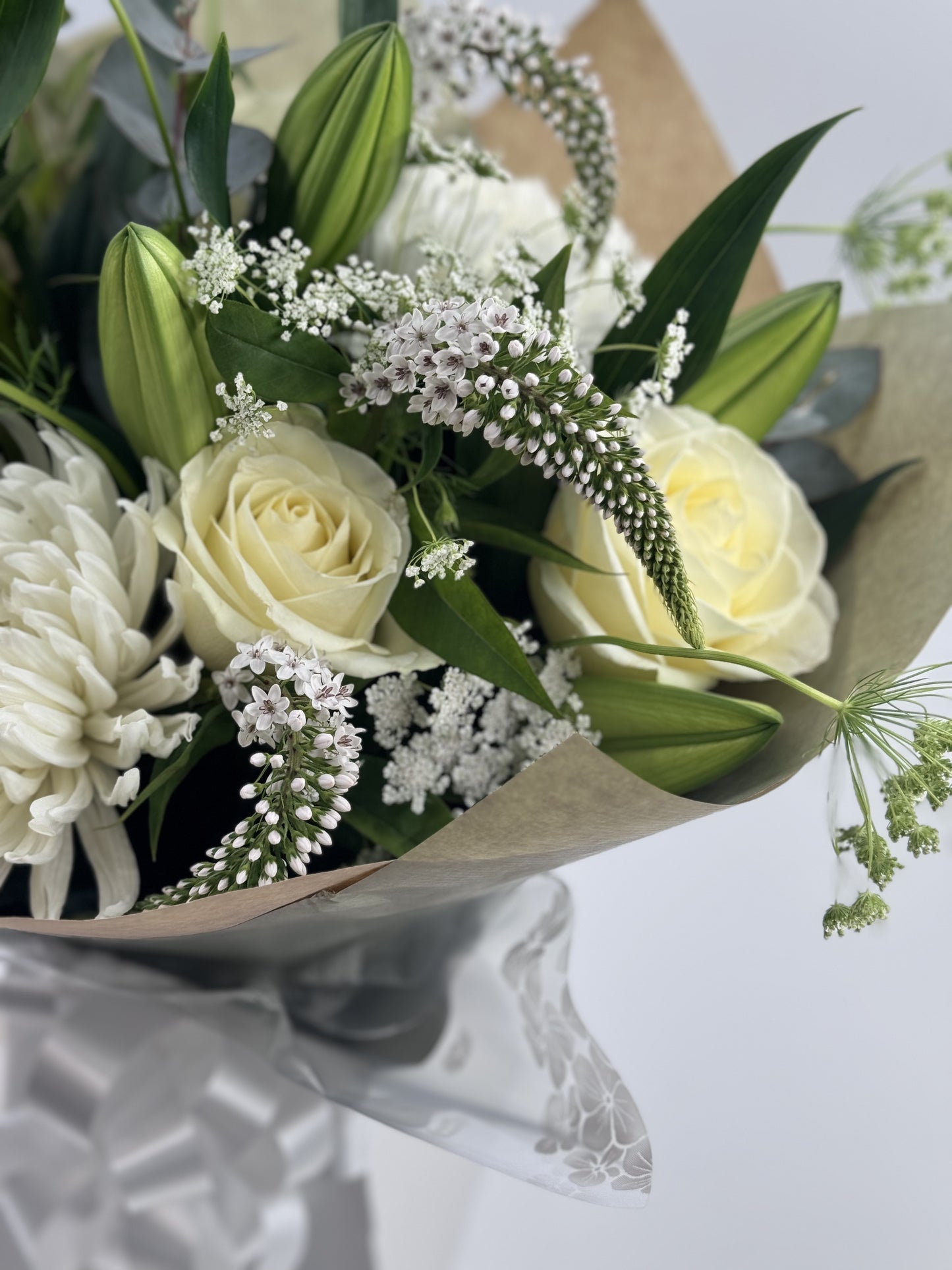 Beautifully Simple Rose and Lily Bouquet