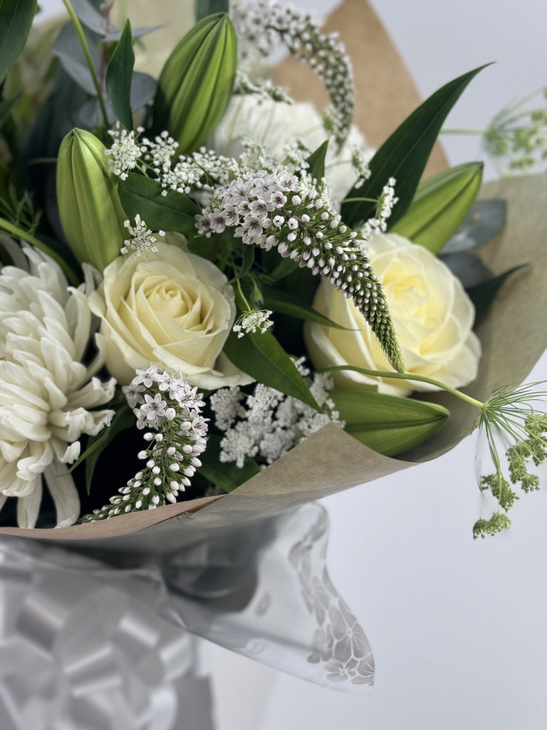 Beautifully Simple Rose and Lily Bouquet - Rams florists