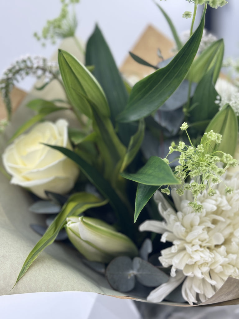 Beautifully Simple Rose and Lily Bouquet - Rams florists