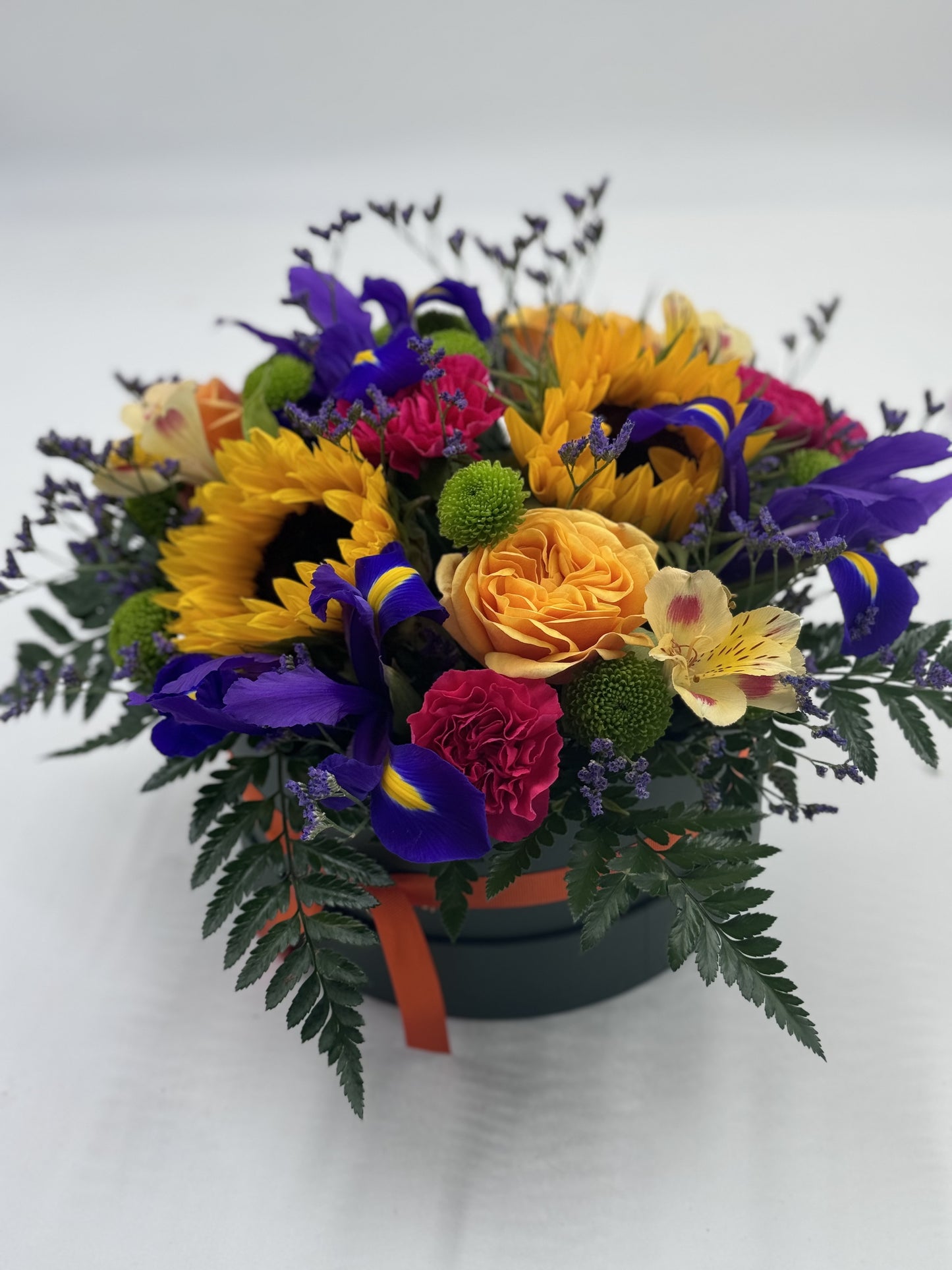 Luxurious Mothers Day Bright Hatbox Flowers