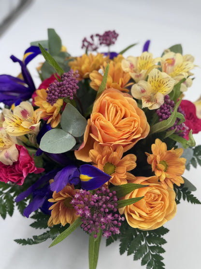 Luxurious Mothers Day Bright Hatbox Flowers