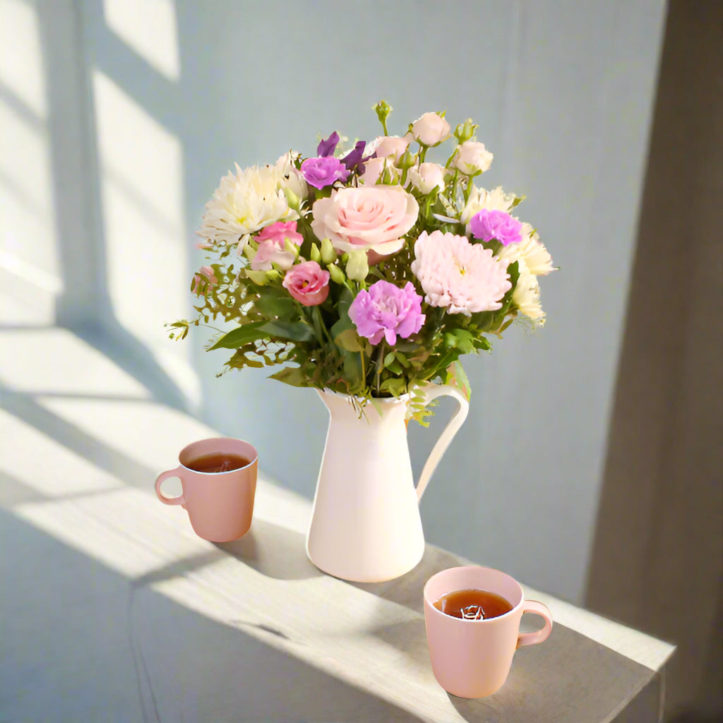 Pastel Bouquet with Jar