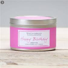 Happy Birthday Sweet pea Candle