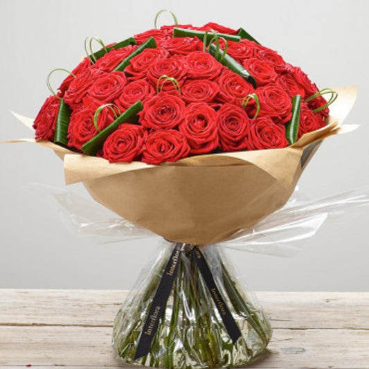 Luxurious Red Rose Hand tied Bouquet