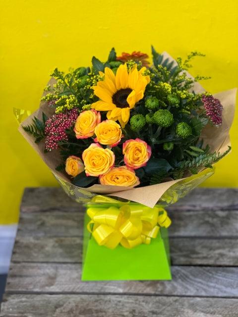 Brights gift box made with the finest flowers - Rams florists