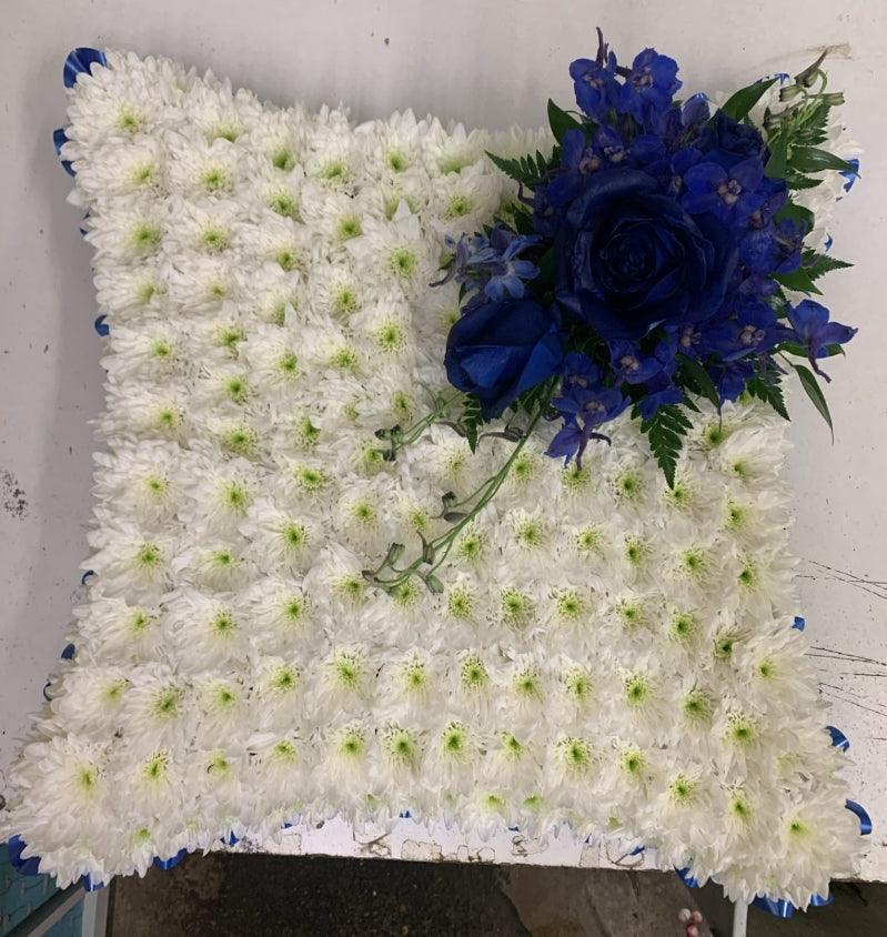 Cushion tribute flowers - Rams florists