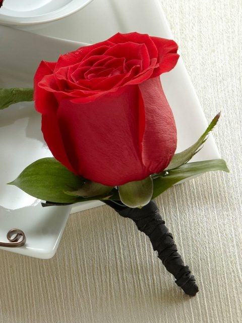 Red Rose Boutonniere