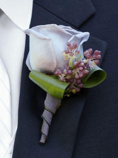 Soft Lilac Boutonniere - Rams florists