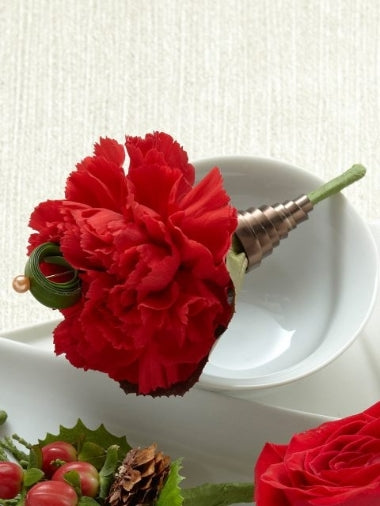 Red Carnation Boutonniere