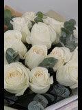 Ecuadorian White Roses Hand tied bouquet - Rams florists