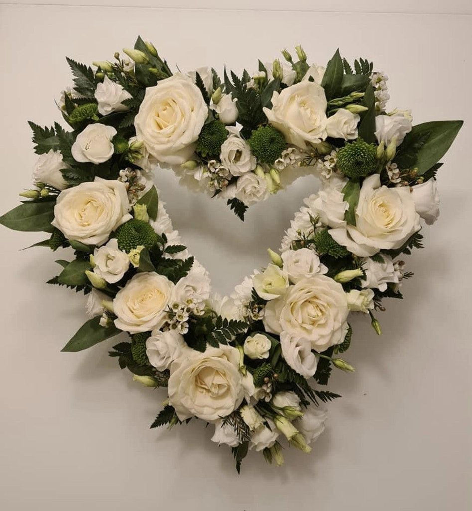 Open heart white rose - Rams florists