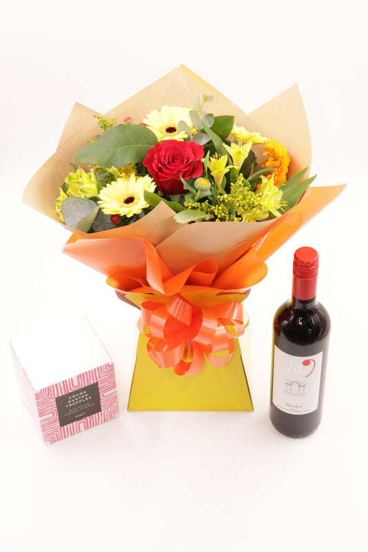 Congratulations Gift Set with Chocolates Card & Alcohol