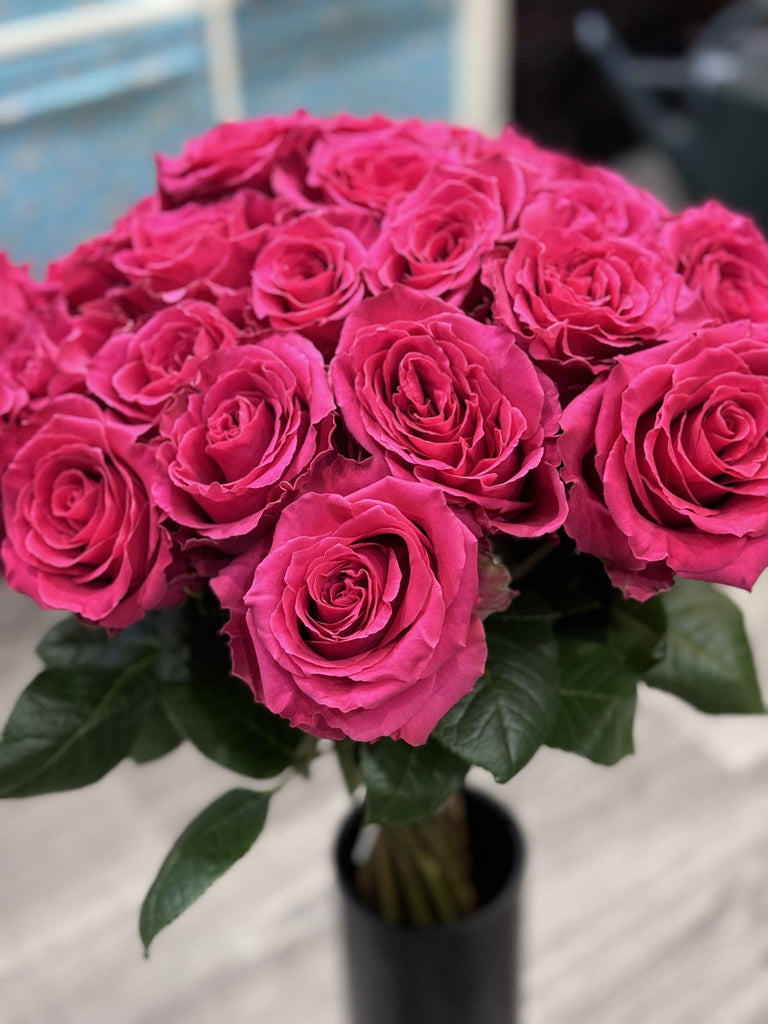 Cerise Rose Hand tied Bouquet - Rams florists