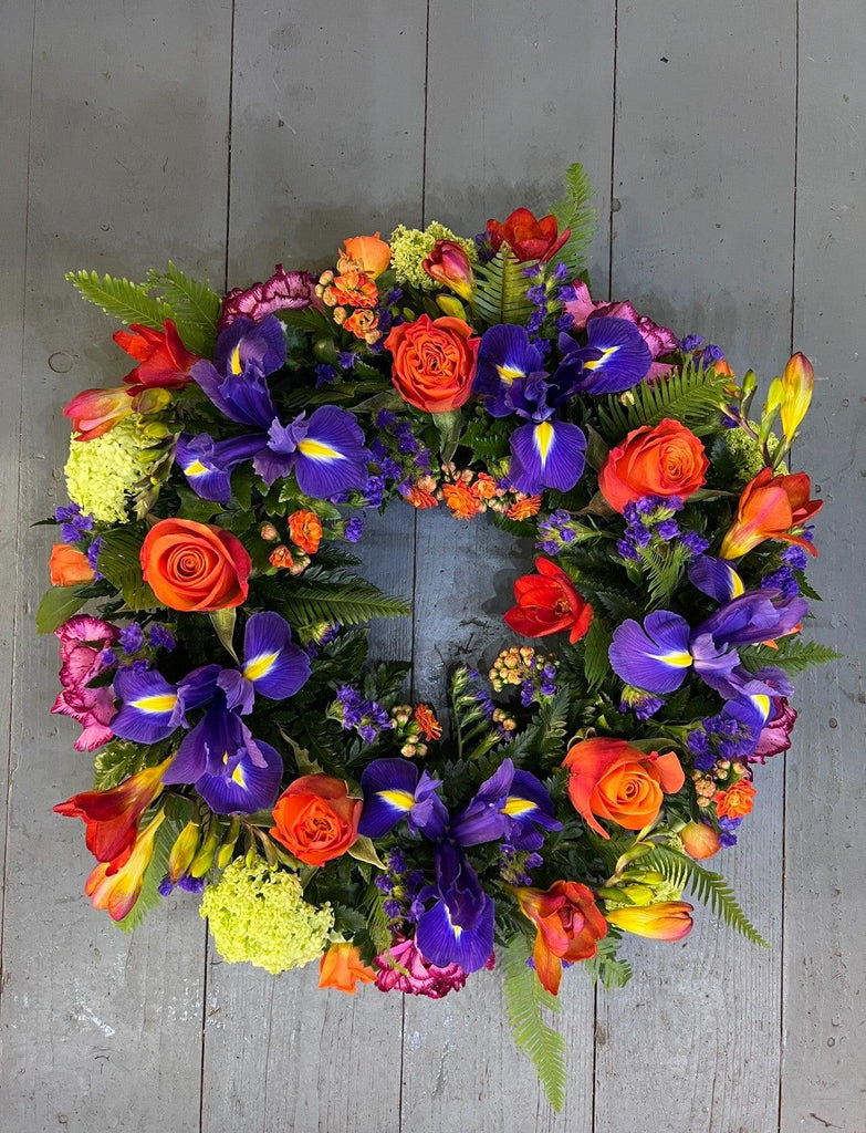 Funeral wreath made with the finest flowers - Rams florists