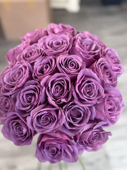 Luxury Lilac Rose Hand tied Bouquet(Pre order)