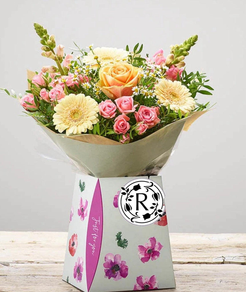 Peaches & Cream - Floral Gift Box - Rams florists