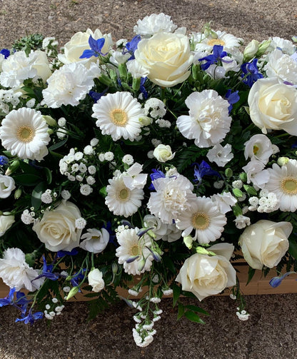 White Rose Gemini & Carnations