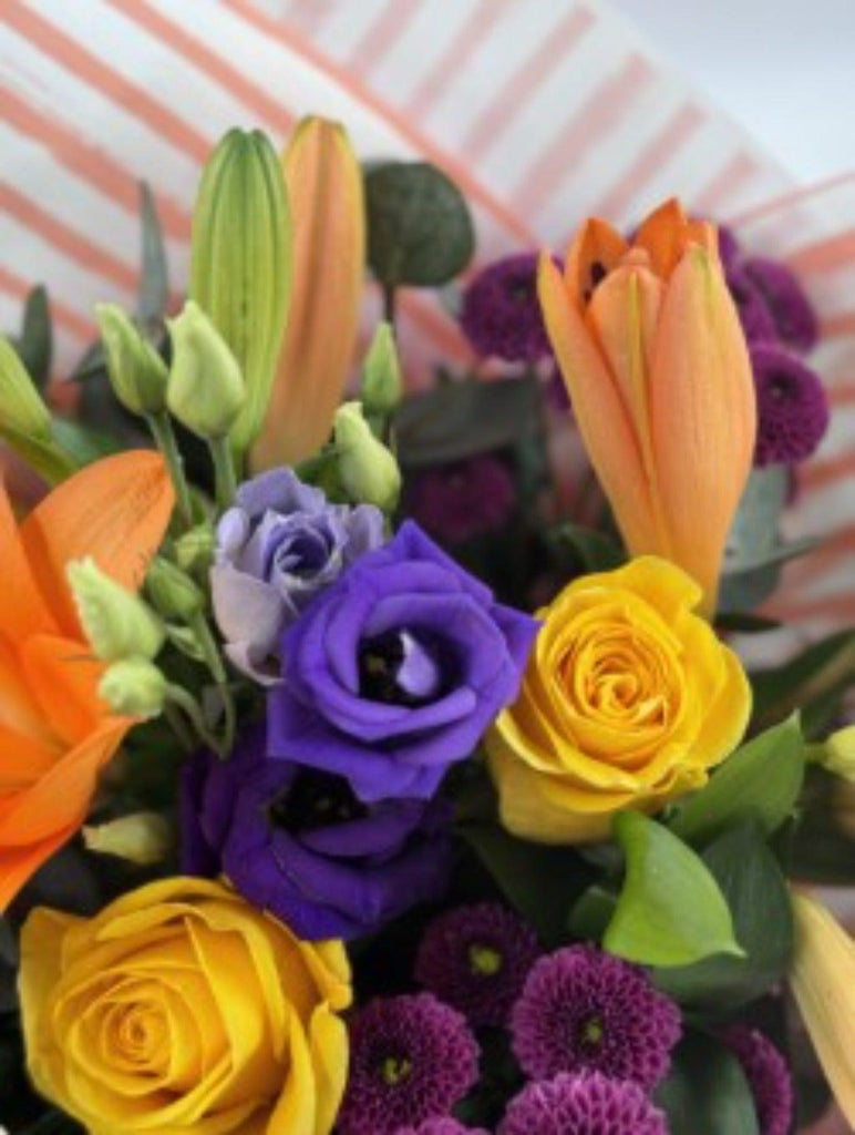 Bright hand tied bouquet - Rams florists