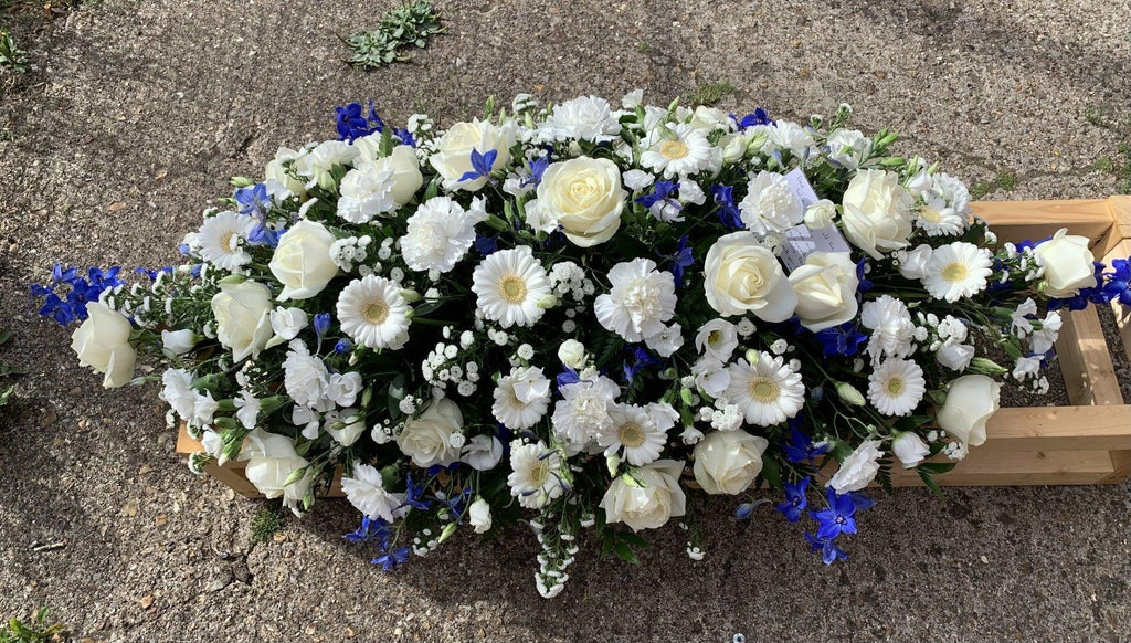 White Rose Gemini & Carnations - Rams florists